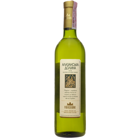 Вино Vardiani Алазанская долина белое полусладкое 0.75 л