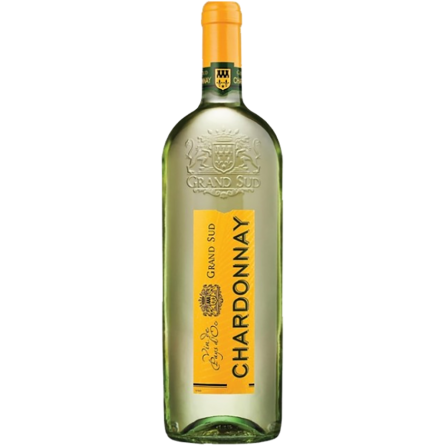 Вино Grand Sud Chardonnay біле сухе 1 ​​л