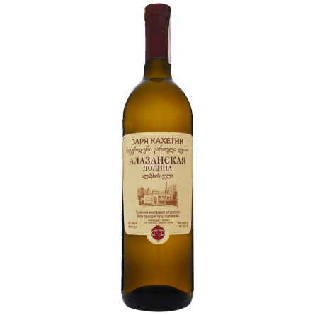 Вино Зоря Кахетії Алазанська долина біле напівсолодке 0.75 л