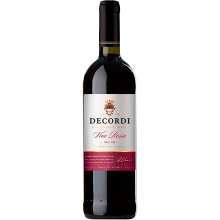 Вино Decordi Rosso Secco красное сухое 0.75 л