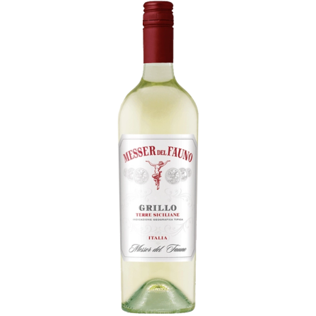 Вино Messer del Fauno Terre Siciliane Bianco Grillo біле сухе 0.75 л slide 1