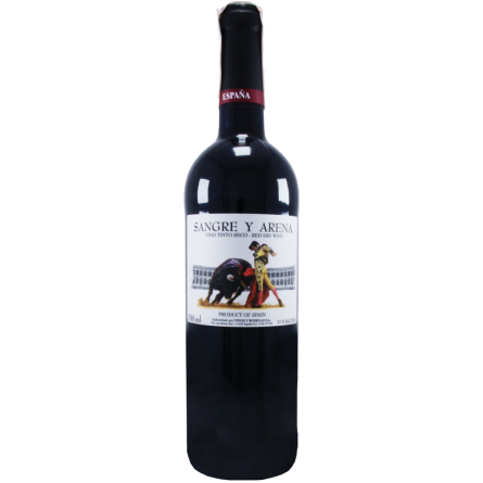 Вино Sangre y Arena Tinto Seco красное сухое 0.75 л