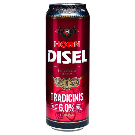 Пиво Horn Disel Traditional светлое 6% 0,568л slide 1
