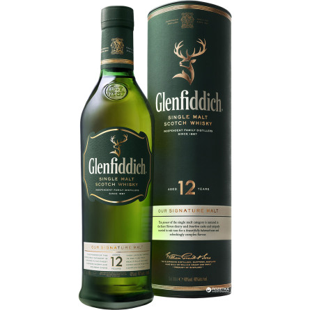 Віскі Glenfiddich 12 років витримки 1 л 40% (5010327324128_5010327302201)