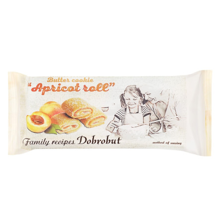 Печиво здобне абрикосовий ролл Добробут 150г slide 1