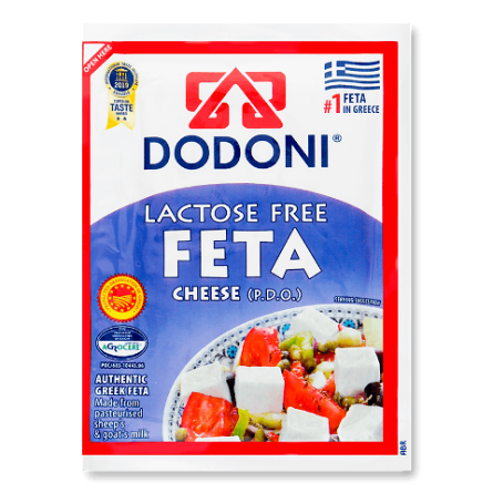 Сир Dodoni «Фета» безлактозний з козячого та овечого молока 43%