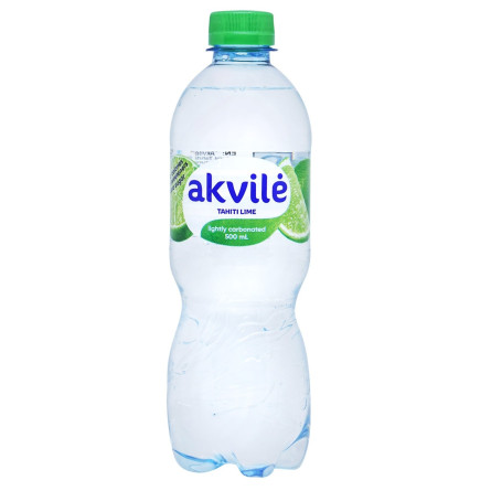 Вода мінеральна Akvile Лайм слабогазована 0,5л