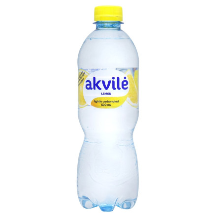 Вода мінеральна Akvile Лимон слабогазована 0,5л slide 1