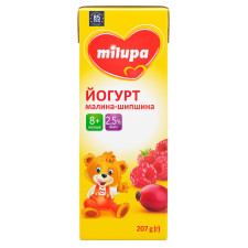 Йогурт Milupa Малина-шипшина 2,8% 207г mini slide 1