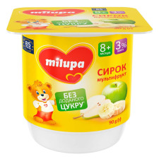 Сирок Milupa мультифрукт для дітей від 8 місяців 3% 90г mini slide 1