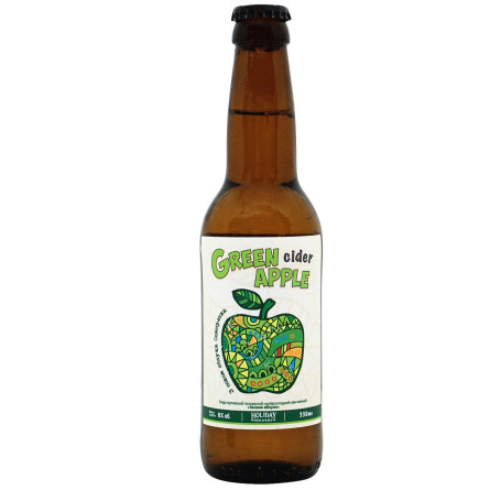 Сидр Friday Brewery Green Apple газированный полусладкий 6% 0,33л slide 1