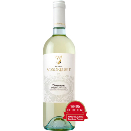 Вино Sassoregale Vermentino D.O.C. біле сухе 0.75 л 13.5%