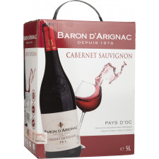 Вино Baron d'Arignac Cabernet Sauvignon червоне сухе 5 л 12% mini slide 1