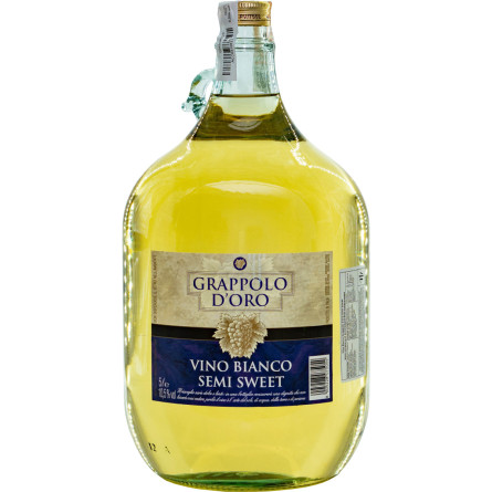 Вино Grappolo d'Oro Vino Bianco Semi Sweet белое полусладкое 5л 10.5% slide 1