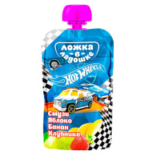 Смузі Ложка в Ладошке Hot Wheels Яблуко-банан-полуниця 115г mini slide 1