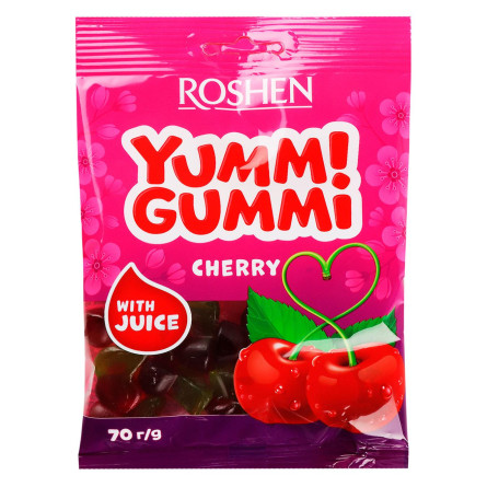 Конфеты Roshen Yummi Gummi Cherry 70г slide 1