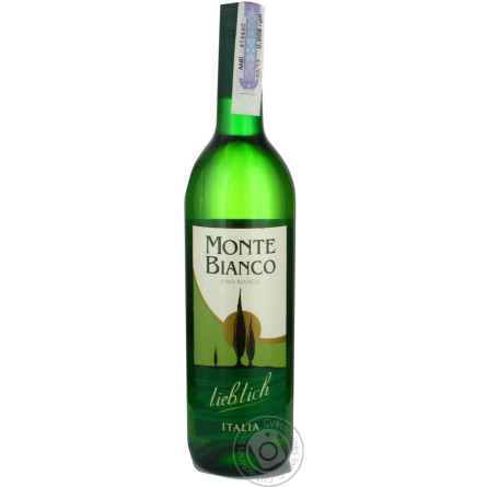 Вино Monte Bianco белое полусладкое 10% 0,75л