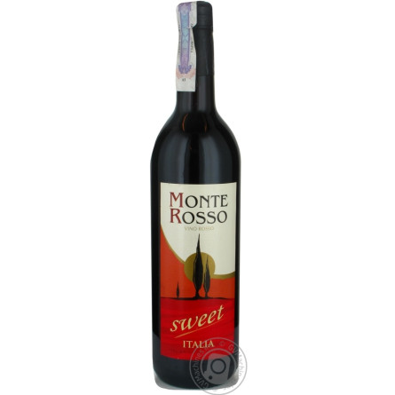 Вино Monte Rosso червоне солодке 10% 0,75л