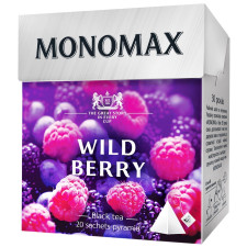 Чай черный Мономах Wild Berry в пакетиках 2г х 20шт mini slide 1