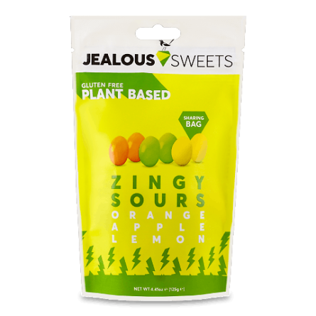 Цукерки Jealous Sweets Zingy Sours боби кислі жувальні slide 1