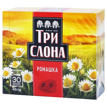 Чай травяной Три Слона Ромашка 30шт*1,4г