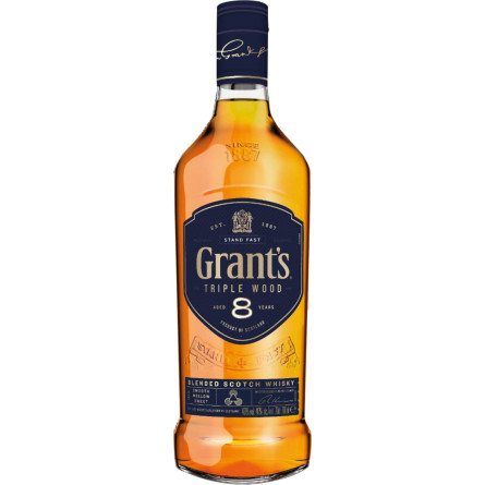Виски бленд Grant's Triple Wood 8 y.o. 0.7 л 40%