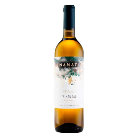 Вино Nanati Цинандали белое сухое 9-13% 0,75л