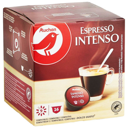Кава Ашан Espresso Intenso в капсулах 16шт*7г
