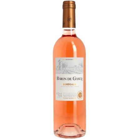 Вино Les Hauts de Palette Baron de Gascq Rose A.O.C. рожеве сухе 0.75 л 13%