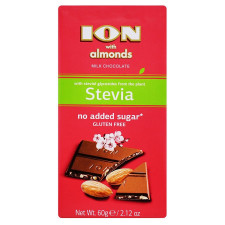 Шоколад молочний Ion з мигдалем без цукру 60г mini slide 1