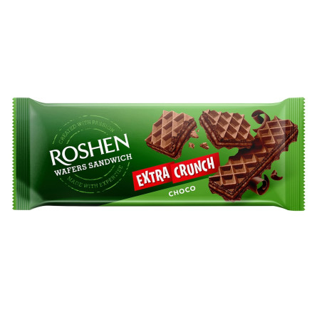 Вафлі Roshen Wafers Sandwich Crunch шоколад 142г
