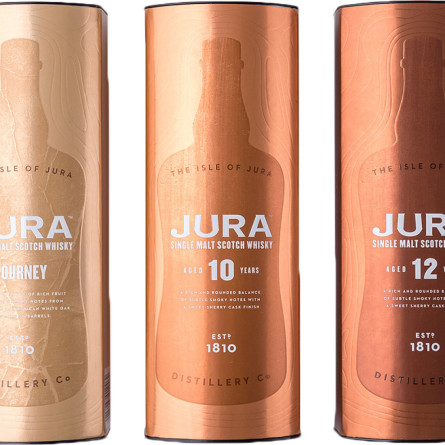 Набір віскі Isle of Jura Journey 0.7 л 40% + Isle of Jura 10 уо 0.7 л 40% + Isle of Jura 12 уо 0.7 л 40%