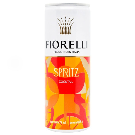 Напій винний Fiorelli Spritz червоний солодкий 7% 0,25л з/б slide 1
