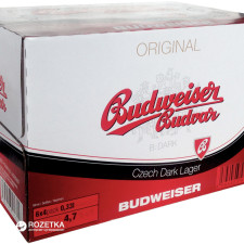 Упаковка пива Budweiser Budvar темное фильтрованное 4.7% 0.33 л x 24 шт mini slide 1