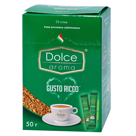 Кава натуральна розчинна сублімована Dolce Aroma Gusto Ricco 50г