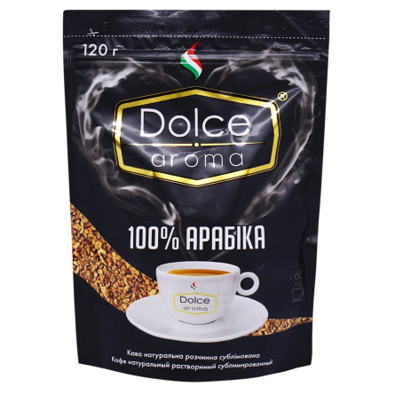 Кава Dolce Aroma 100% Арабіка натуральна розчинна сублімована 120г