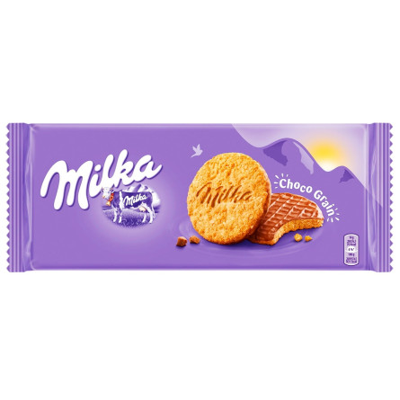 Печиво Milka Choco Grain цільнозернове в шоколаді 126г