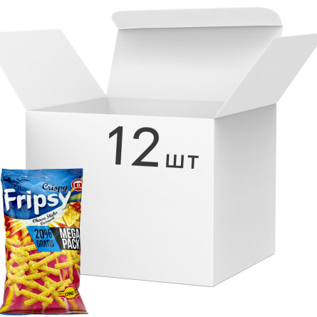 Упаковка чипсів Fripsy Mega Pack зі смаком сиру 120 г х 12 шт slide 1