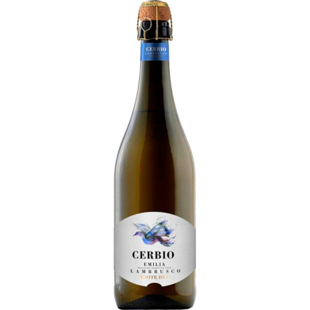 Вино ігристе Cerbio Lambrusco Emilia White Dry біле сухе 0.75 л 10,5%