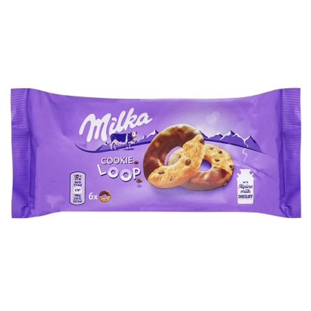 Печиво бісквітне зі шматочками шоколаду Milka 132г