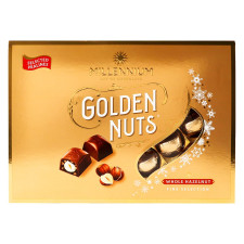 Конфеты Millennium Golden Nuts шоколадные с целыми орехами 130г mini slide 1
