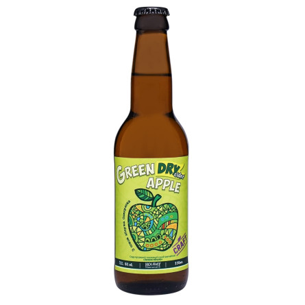 Сидр сухий Holiday Brewery Зелене Яблуко 6% 0,33л с/пл