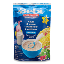 Каша Bebi «3 злаки» молочна малина-меліса mini slide 1
