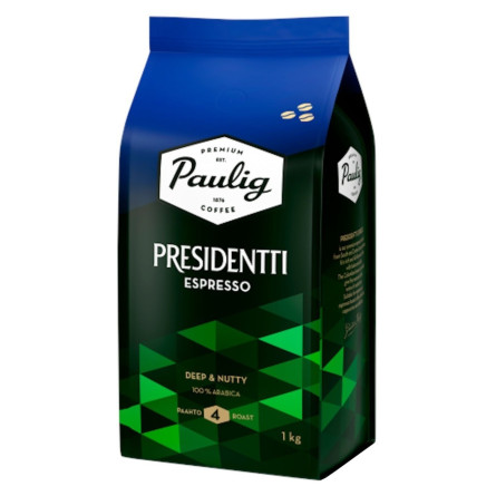 Кофе Paulig Presidentti Espresso зерно 1кг