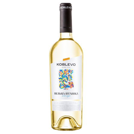 Вино Koblevo Свободная Птица белое сухое 9-14% 0,75л
