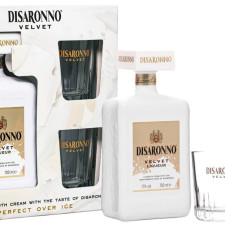 Лікер Disaronno Velvet 0.7 л 17% у подарунковій упаковці з двома склянками mini slide 1