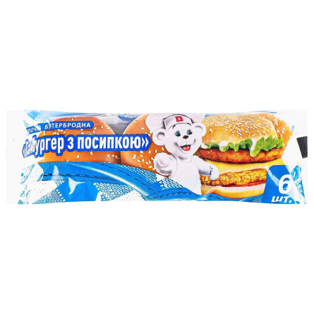 Булочка Bimbo Гамбургер з посипкою бутербродна 6шт 330г