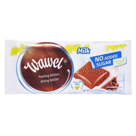 Шоколад Wawel молочний без додавання цукру 90г