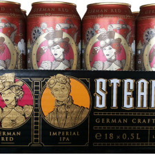 Упаковка пива Steam Brew German Red світле фільтроване 7.9% 0.5 л x 24 шт. mini slide 1