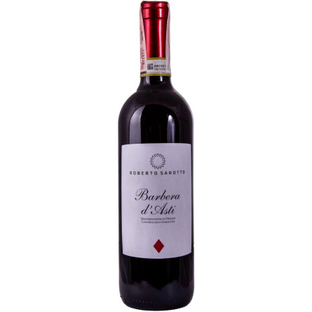 Вино Roberto Sarotto Barbera d'Asti DOCG красное сухое 0.75 л 13% slide 1